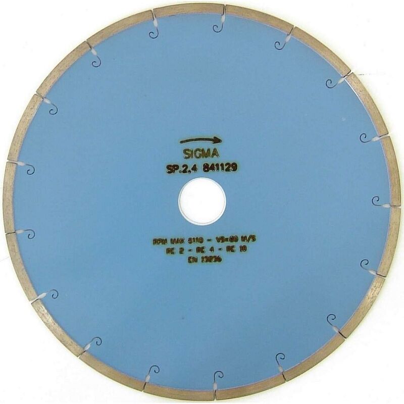 foto del prodotto disco diamantato per taglio ad acqua sigma 86c 230 foro 30 spessore 2.1 mm