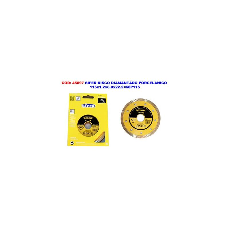 foto del prodotto disco diamantato porcellanato 115x1,2x8,0x22.268p115 sifer