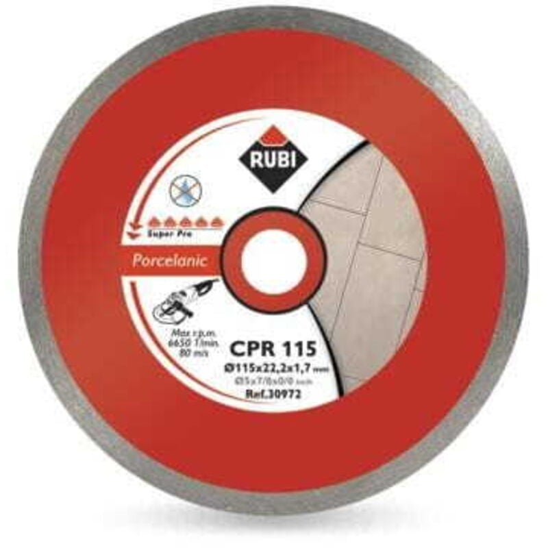 foto del prodotto disco diamantato rubi cpr 125 superpro per piastrelle in gres porcellanato