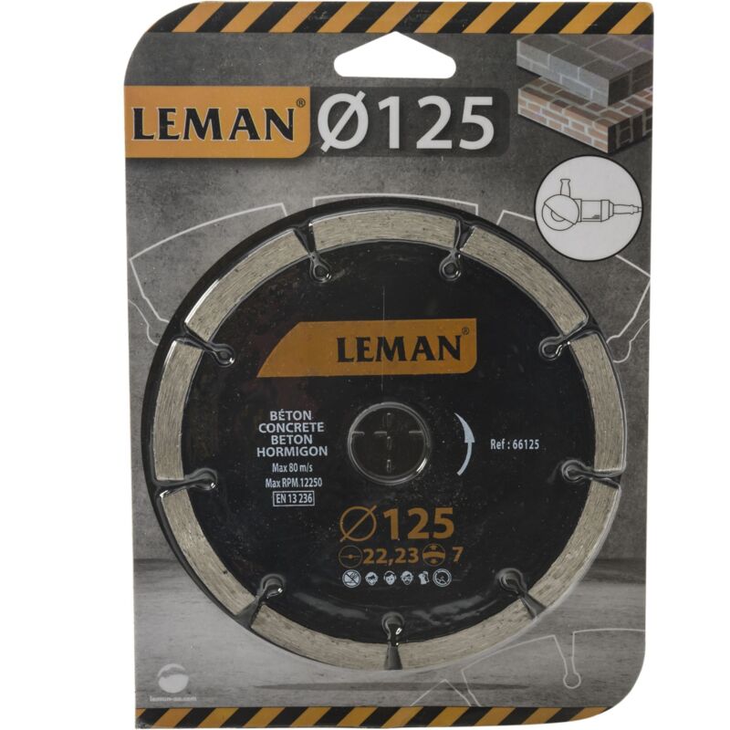 foto del prodotto disco diamantato segmentato 125 mm leman