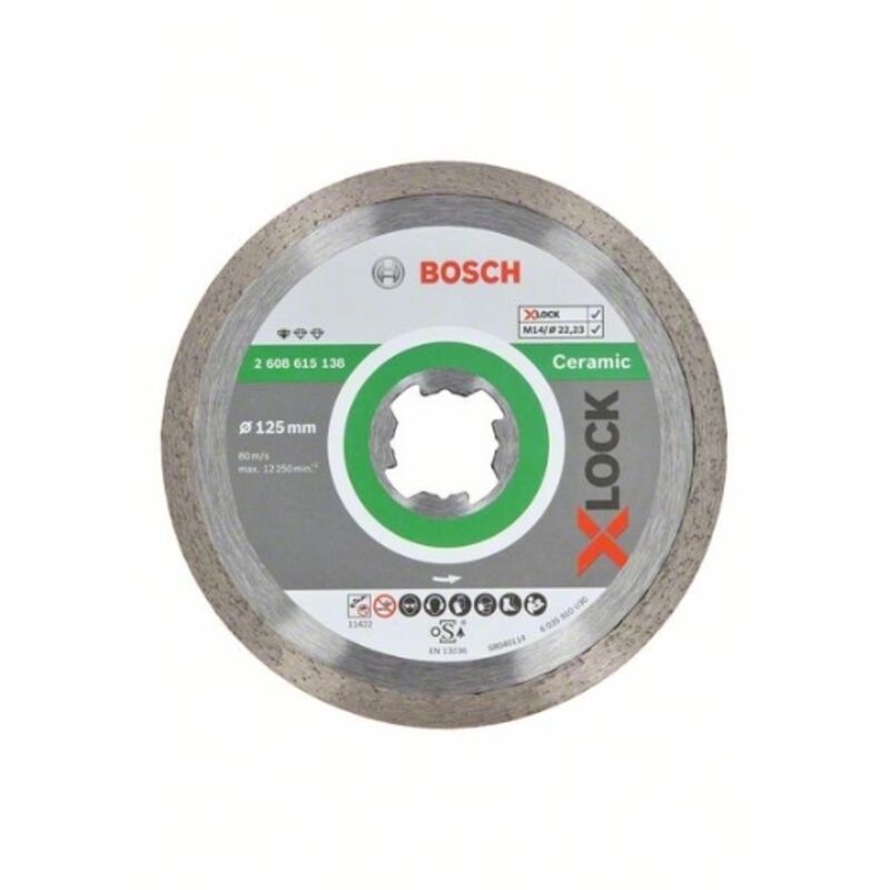 foto del prodotto disco diamantato x-lock standard per ceramica 125 x 22,23 x 1,6 x 7