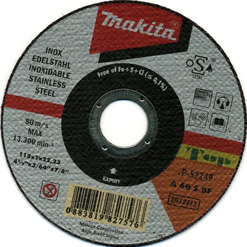foto del prodotto disco ferro 115mm makita p 52249