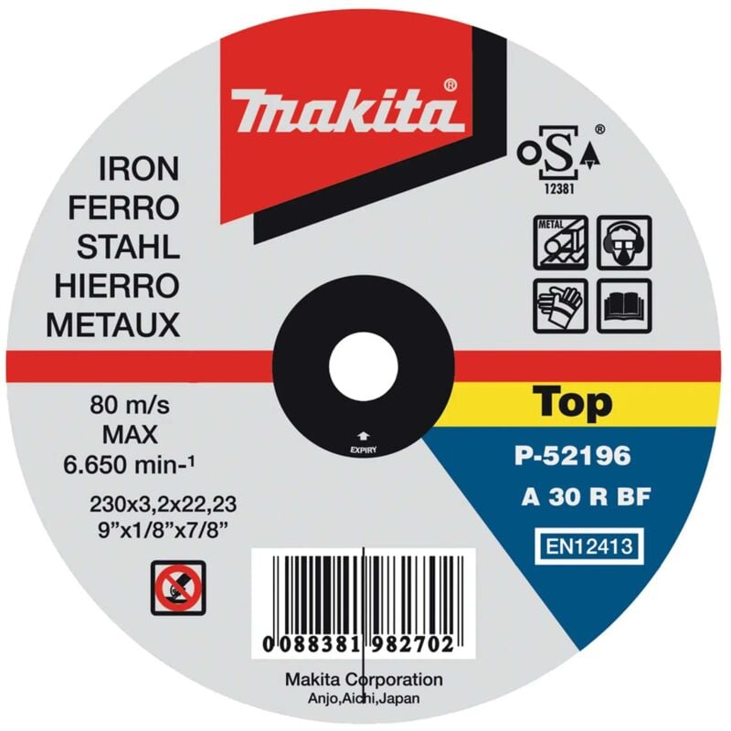 foto del prodotto disco ferro 230mm makita p 52233
