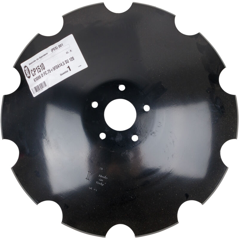 foto del prodotto disco frangizolle dentato base piana 610mm sp.6mm con fori svasati
