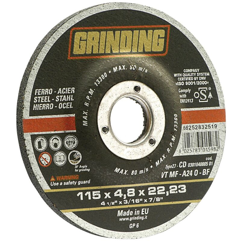 foto del prodotto disco grinding ferro 115x6,4 foro 22