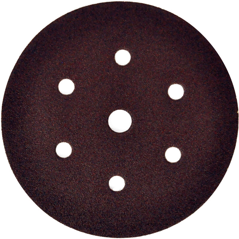 foto del prodotto disco in carta velcrato p64e 7 fori mm 150 x14 grana 120