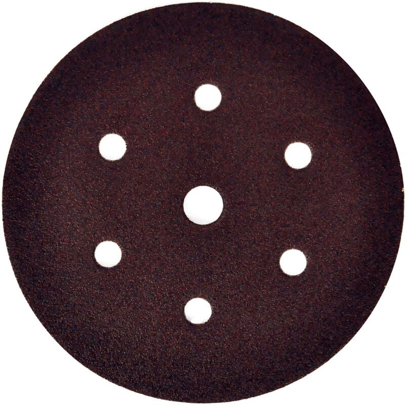foto del prodotto disco in carta velcrato p64e 7 fori mm 150 x14 grana 60