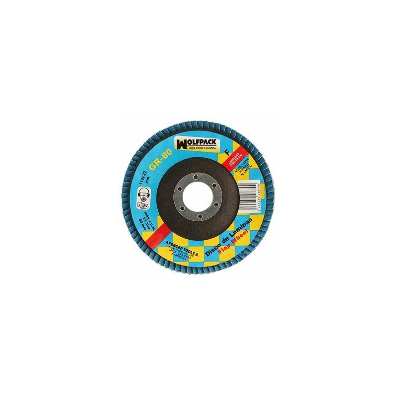 foto del prodotto disco in foglio di carta vetrata allo zirconio 115x22 mm. grana 80
