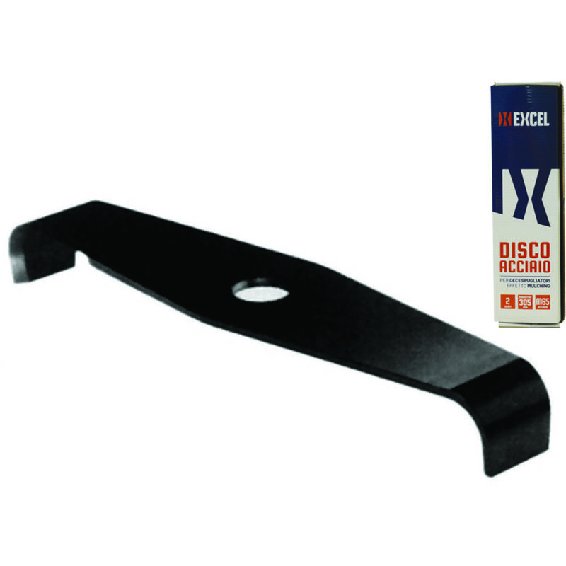 foto del prodotto disco in metallo per decespugliatore a 2 denti effetto mulching