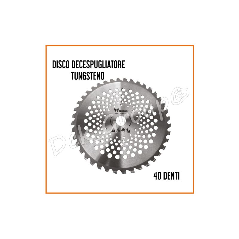 foto del prodotto disco lama decespugliatore acciaio diamantato tungsteno 40 denti 255 mm