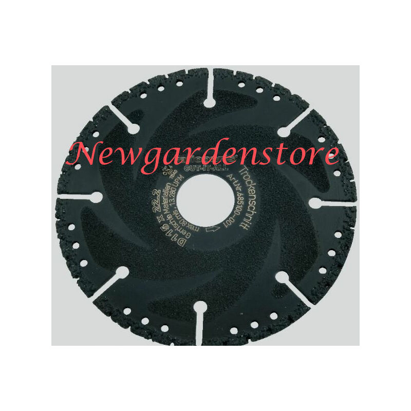 foto del prodotto disco lama tagliacemento taglio muratura pietra ghisa acciaio legno 230mm 66-084