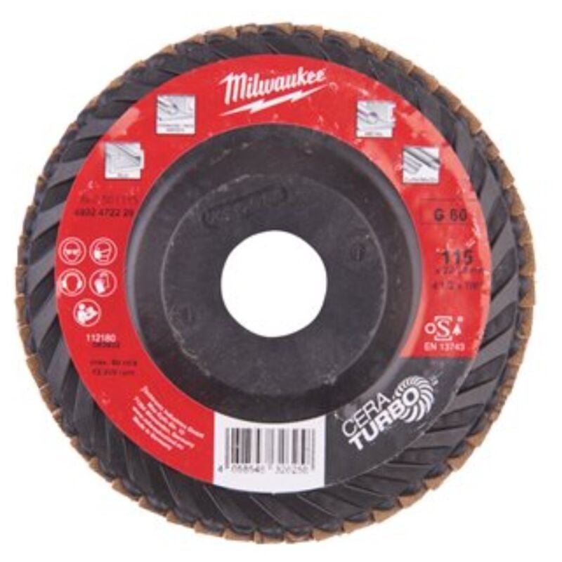 foto del prodotto disco lamellare cera turbo con diametro 115mm 10 pezzi milwaukee 4932472229