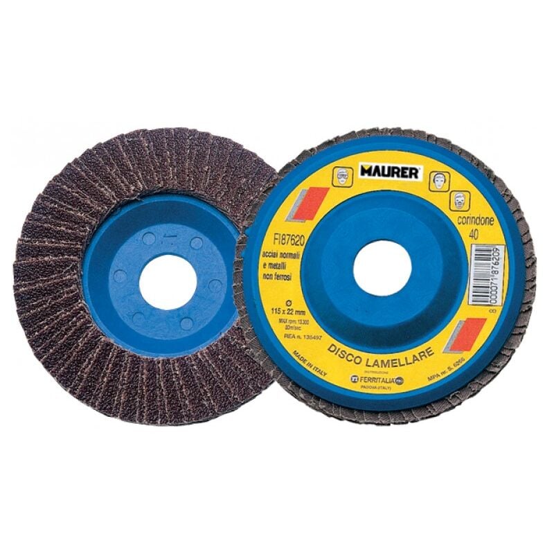 foto del prodotto disco lamellare corindone �115mm gr 80 maurer plus