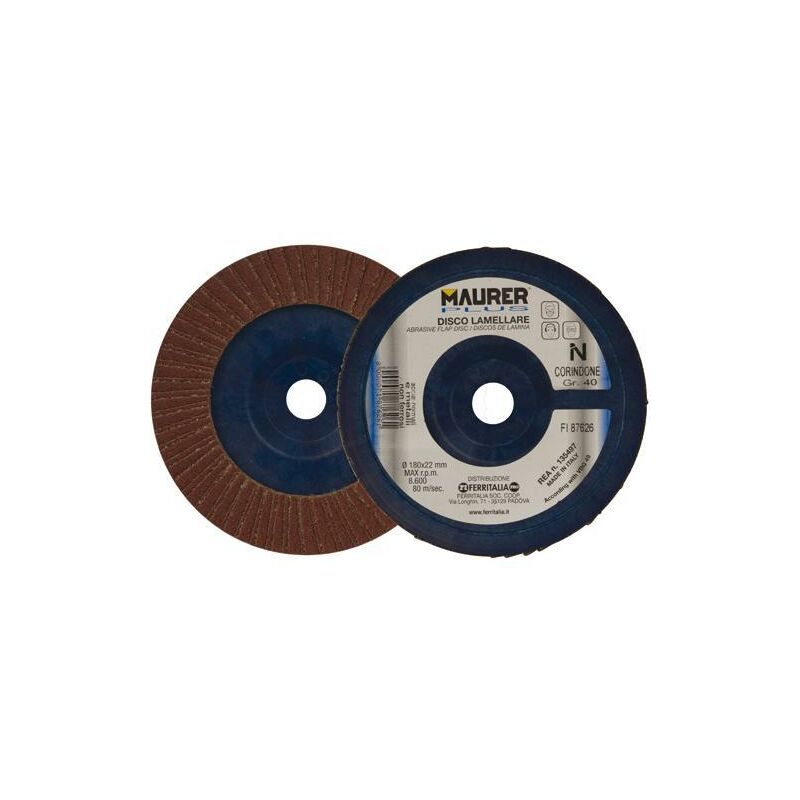 foto del prodotto disco lamellare corindone 178mm gr. 60 maurer plus
