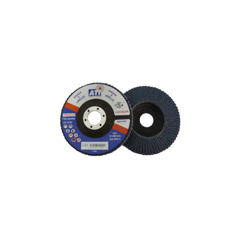 foto del prodotto disco lamellare curvo in zirconio, 115 mm, grana 60.