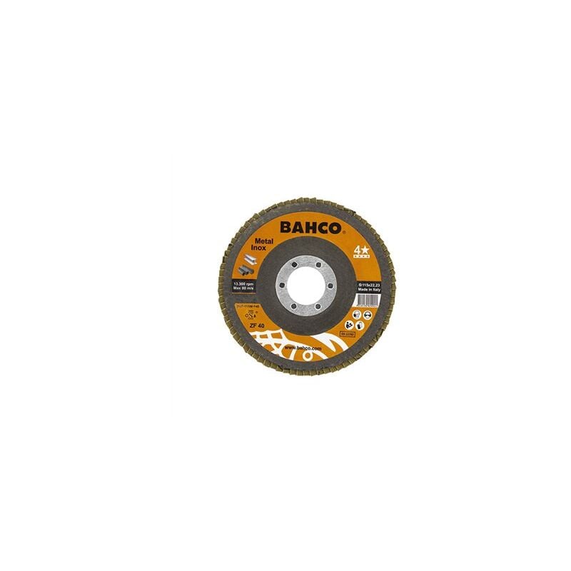 foto del prodotto disco lamellare in zirconio 115mm grana 120 3927 115im p120 bahco