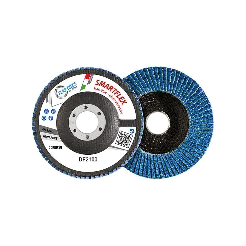 foto del prodotto disco lamellare piano smartflex classic fervi df2100.115 per smerigliatrice grana 80, grana80
