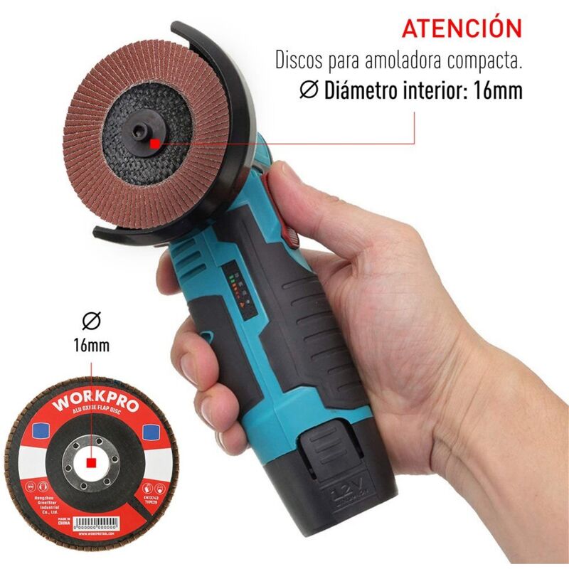 foto del prodotto disco lamellare piatto 100x16mm 80g workpro