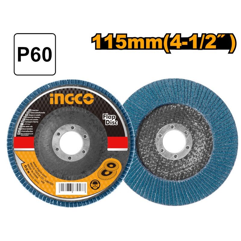 foto del prodotto disco lamellare zirconio p60 ingco