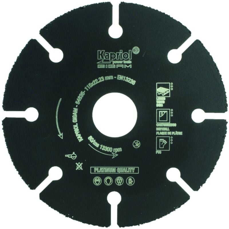 foto del prodotto disco legno expert d115x22,2 mm cartongesso pvc platinum art54835 kapriol