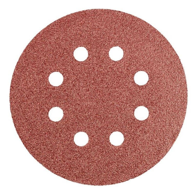 foto del prodotto disco levigante con velcro 125 mm, k60, 5 pezzi, con 8 fori
