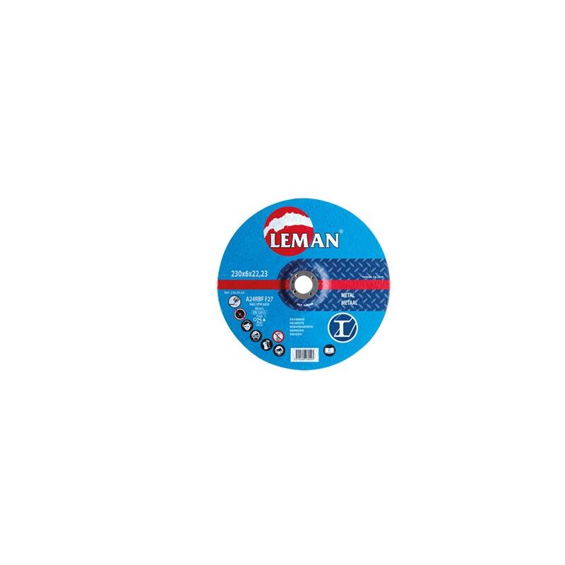 foto del prodotto disco lucidante per sgrossatura acciaio 115x6mm 116.00.25 leman