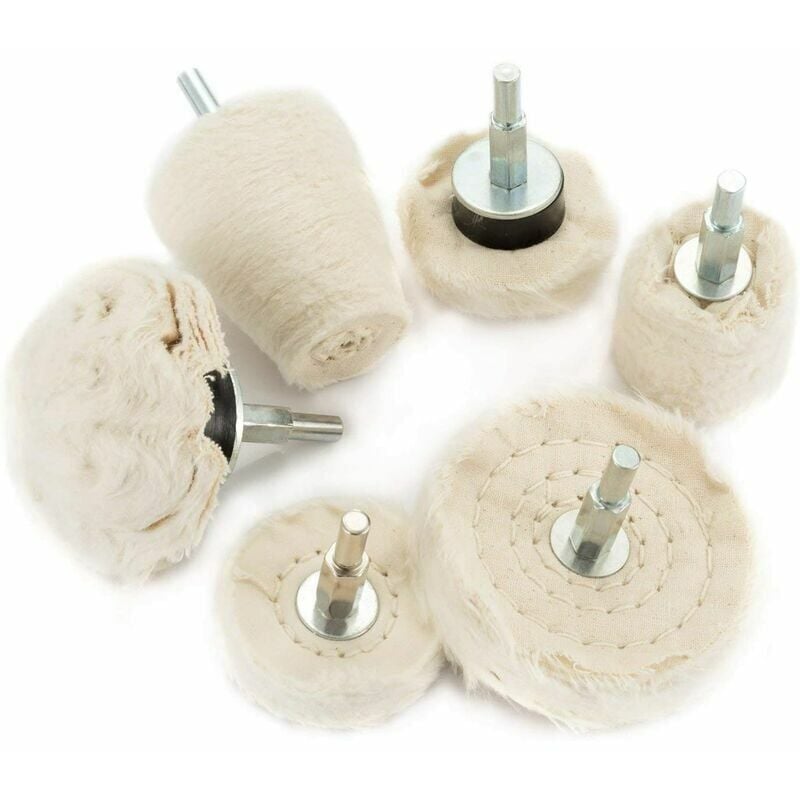 foto del prodotto disco lucidante per trapano attacco lucidante cacciavite a batteria 6 pezzi per smerigliatrice angolare strumento lucidante kit lucidatura trapano