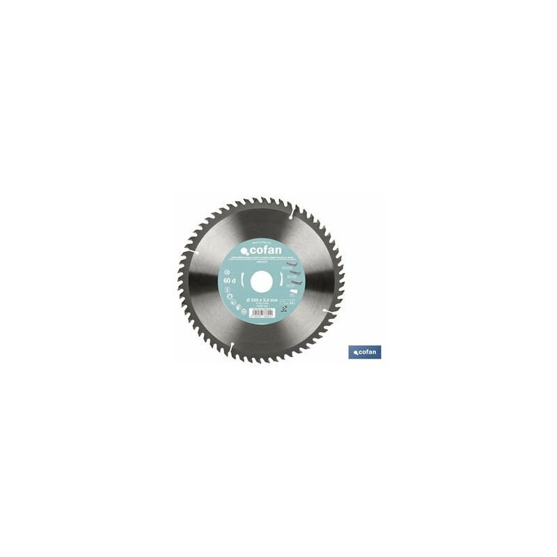 foto del prodotto disco obliquo in metallo duro 250 x 30 mm, 60 denti