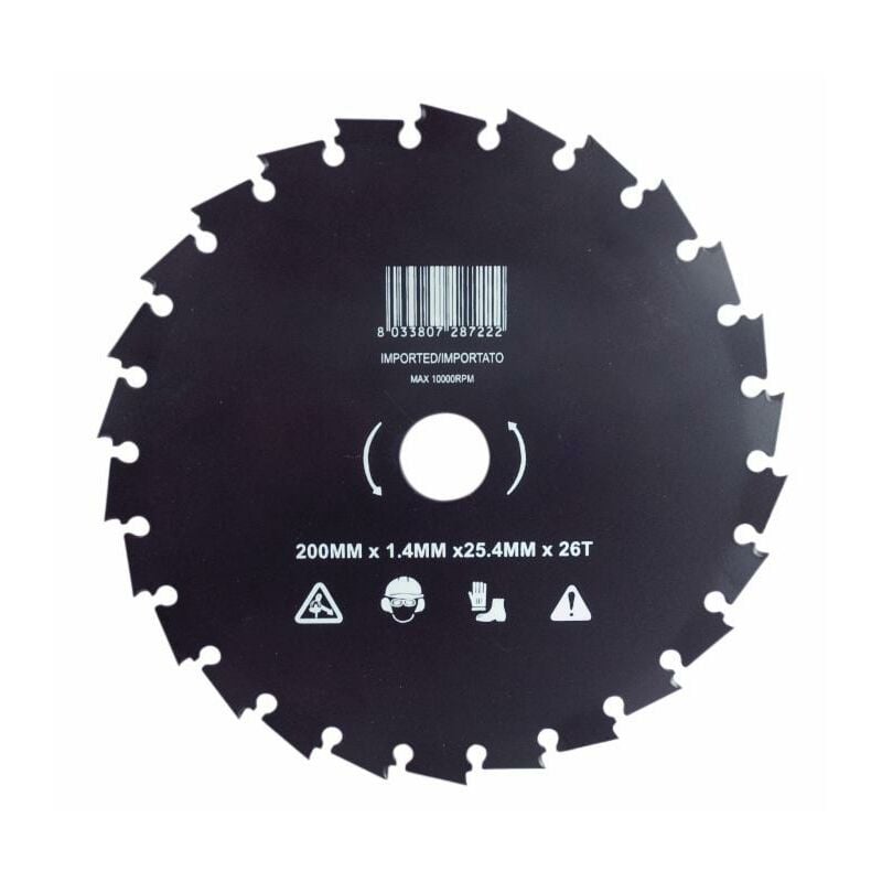 foto del prodotto disco per decespugliatore 26 denti larghezza 200mm