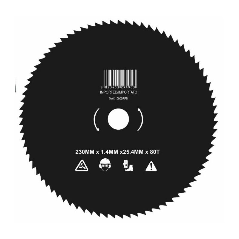 foto del prodotto disco per decespugliatore a 80 denti per tronchetti 230mm