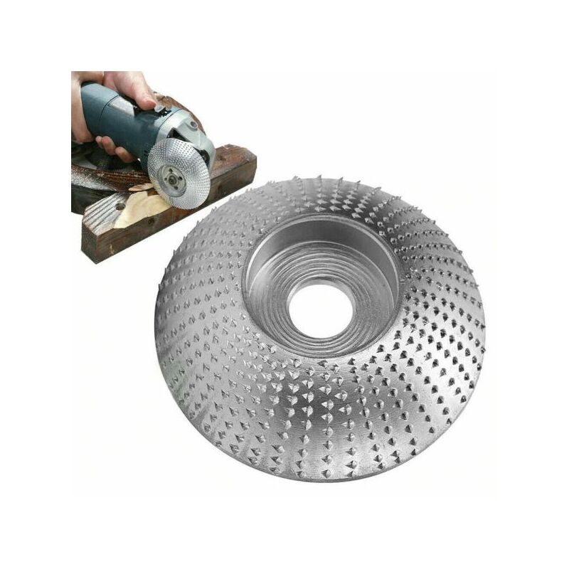 foto del prodotto disco per smerigliatrice angolare raspa levigatura intaglio legno 100mm 66015