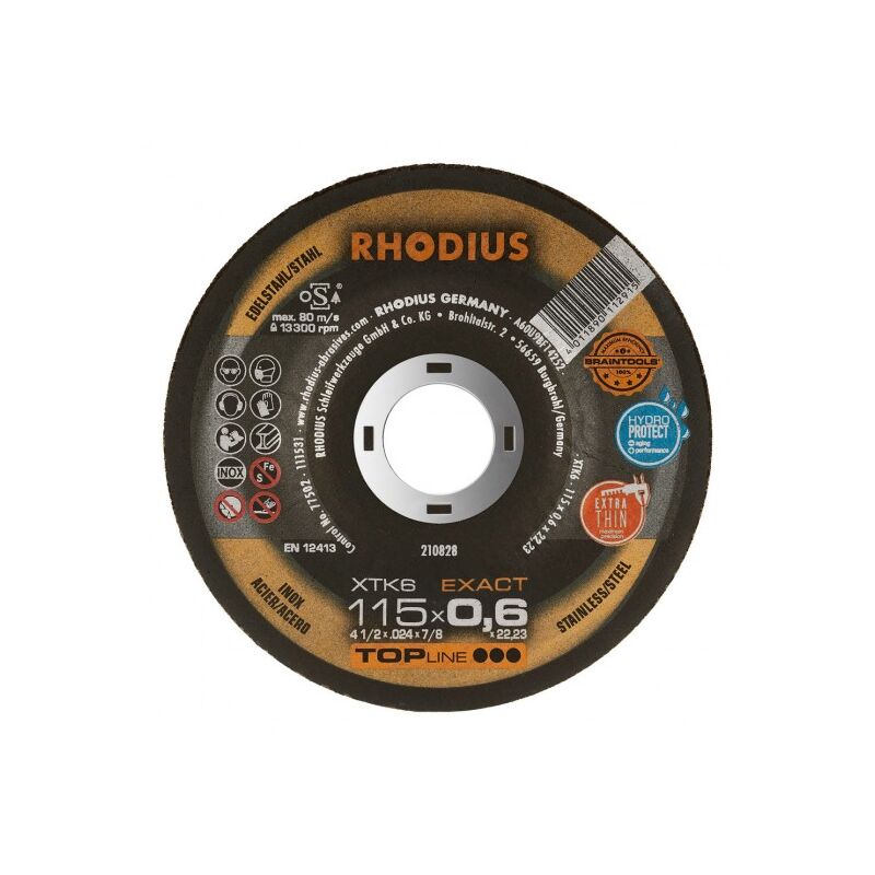 foto del prodotto disco segmentato diametro 125 mm foratura 22,23 mm metalli non ferrosi rhodius lga alu 210476