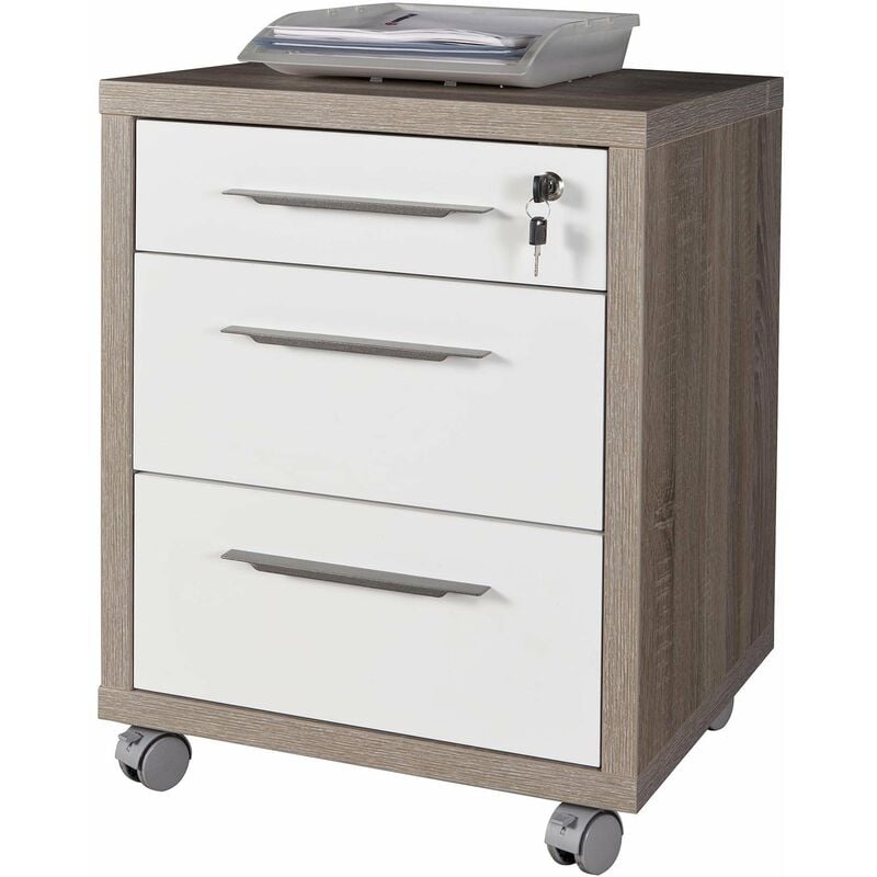 foto del prodotto disegno cassettiera 3c rov/bi cm 45x48,5x63h