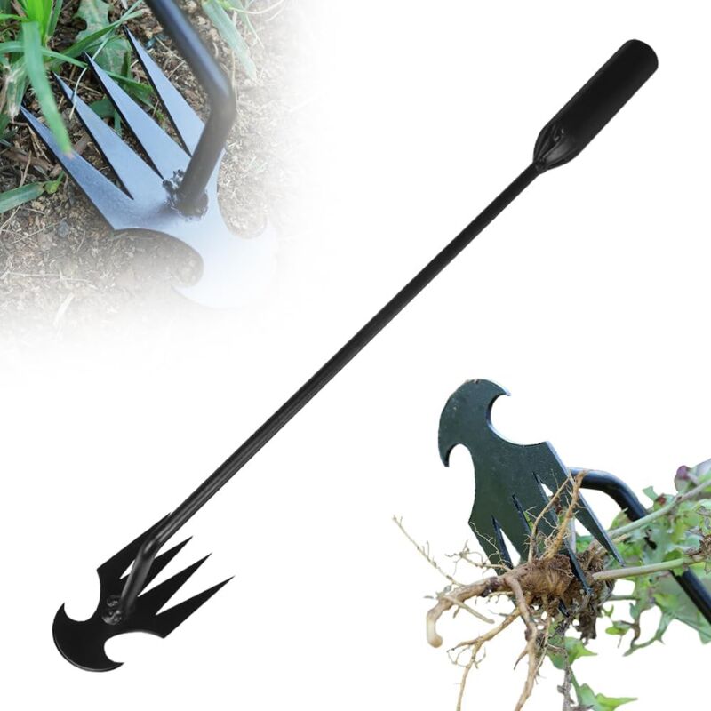 foto del prodotto diserbante manuale in acciaio inossidabile, estirpatore di erbacce, estrattore di tarassaco, rastrello per diserbare, sarchiatore manuale, estrattore