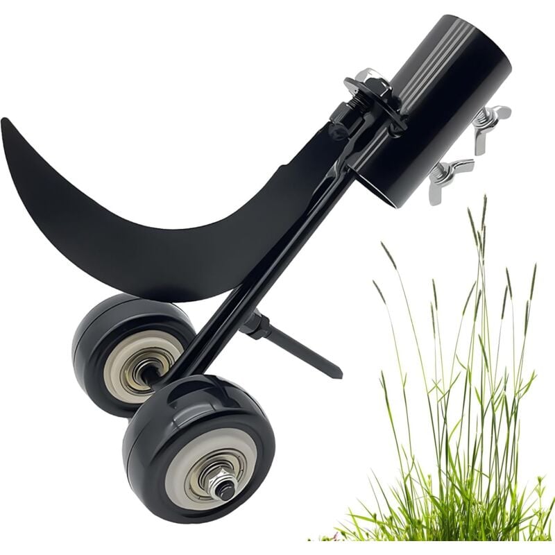 foto del prodotto diserbanti rotanti per fessure, 2 in 1, testina diserbante per tagliaerba a rulli, testina diserbante per tosaerba da giardino con ruote per