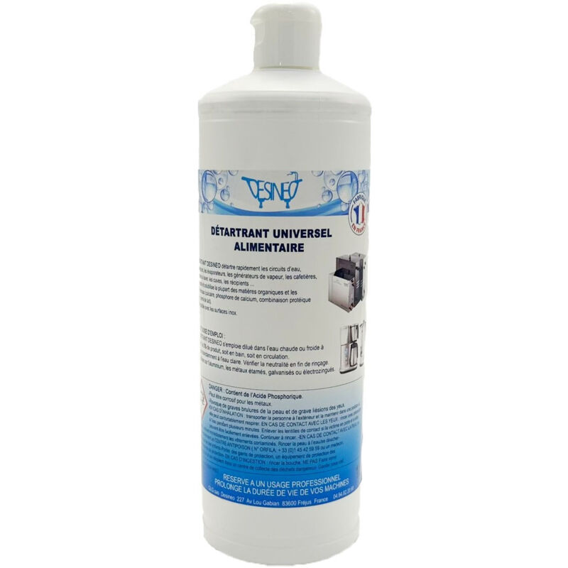foto del prodotto disincrostante professionale 1 litro versatile alimentare universale per generatore di vapore e caffettiera, lavastoviglie ecc.