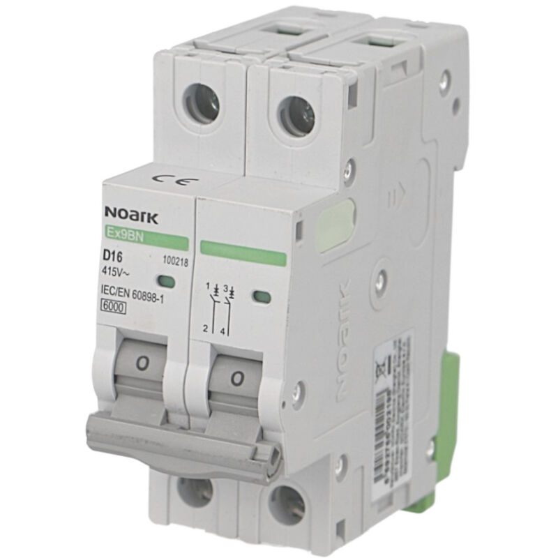 foto del prodotto disjoncteur bipolaire modulaire 63a courbe d noark ex9bn