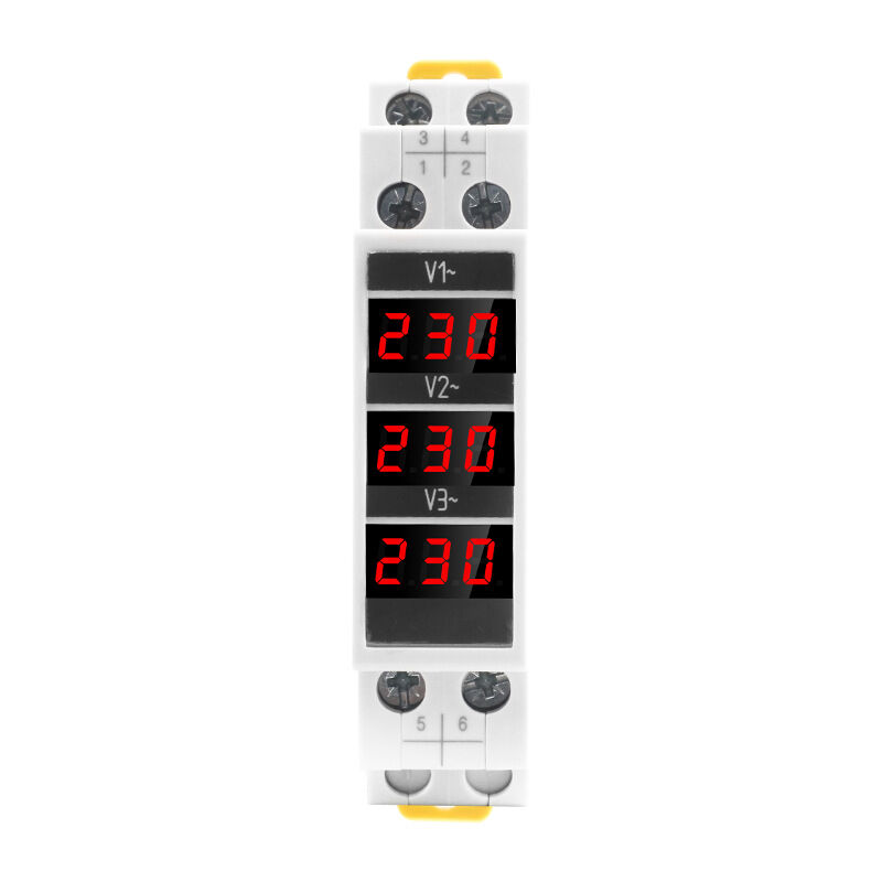 foto del prodotto disjoncteur sdm010, tipo rail modulaire, voltmetro numerico trifasato, strumento elettrico elettrico, ac 80 500 v, 1 pezzo