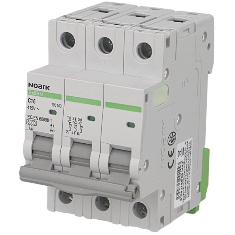 foto del prodotto disjoncteur tripolaire modulaire 32a courbe c noark ex9bn