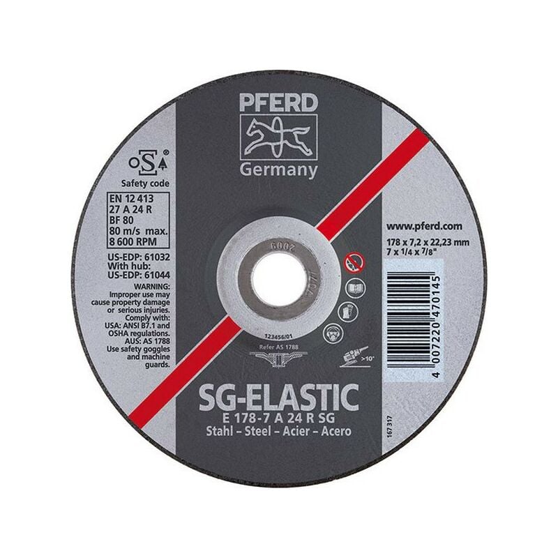 immagine 0 del prodotto disk sbavatura sg elastico per la lavorazione di acciaio, x spessore. 125 x 4.1 mm modello bent, velocit massima. 12 200 giri min