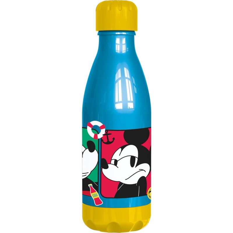 foto del prodotto disney borraccia azzurra per bambini in plastica mickey mouse topolino 560 ml con tappo a vite