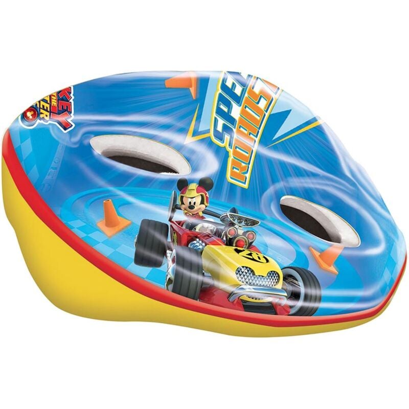 foto del prodotto disney casco easy mickey mouse da bicicletta per bambino con fori di aerazione, regolazione a ghiera e cinturini di fissaggio. misura 52 56 cm 4 8