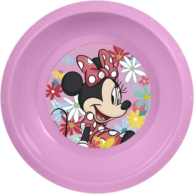 foto del prodotto disney ciotola rosa per bambini in plastica minnie resistente agli urti accidentali e riutilizzabile