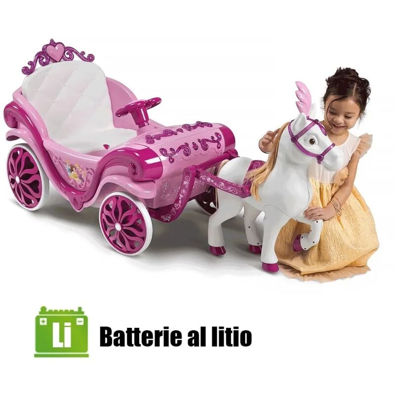 foto del prodotto disney macchina elettrica a batteria ricaricabile 7.2 v carrozza cavallo bambina