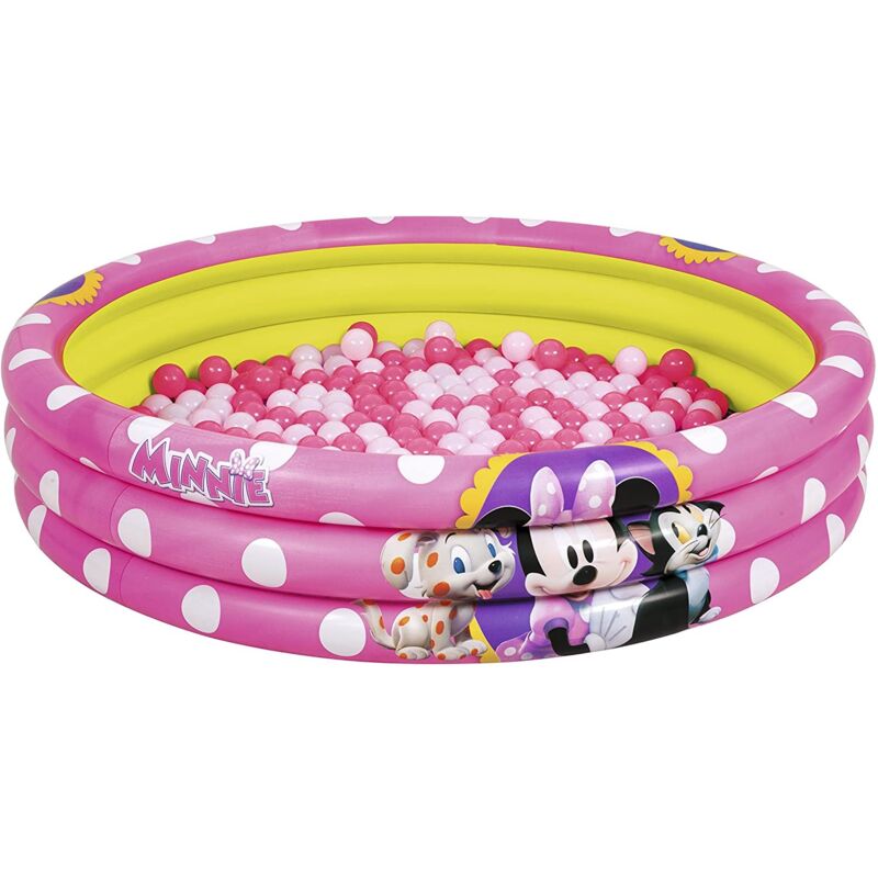 foto del prodotto disney minnie piscina gonfiabile a 3 anelli, con 75 palline
