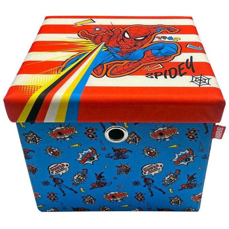 foto del prodotto disney spiderman pouf seduta con coperchio e contenitore
