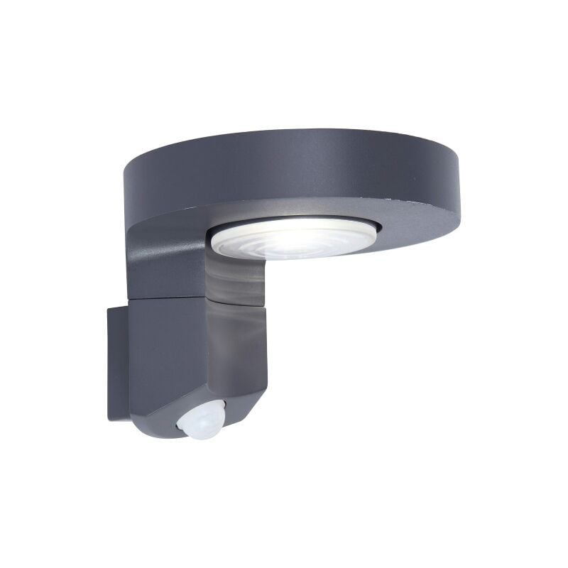 foto del prodotto diso p9067 pir gr lampada led per esterno con rilevatore di movimento 2 w antracite lutec