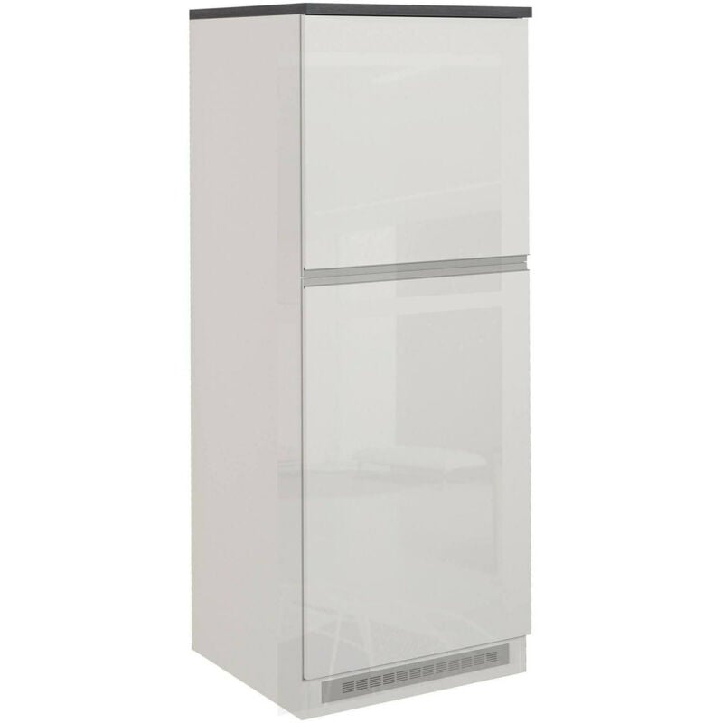 foto del prodotto dispensa da cucina mesarthim, armadio multiuso, mobile per cucinotto, portafrigo multifunzione, 100 made in italy, 60x60h165 cm, bianco lucido e