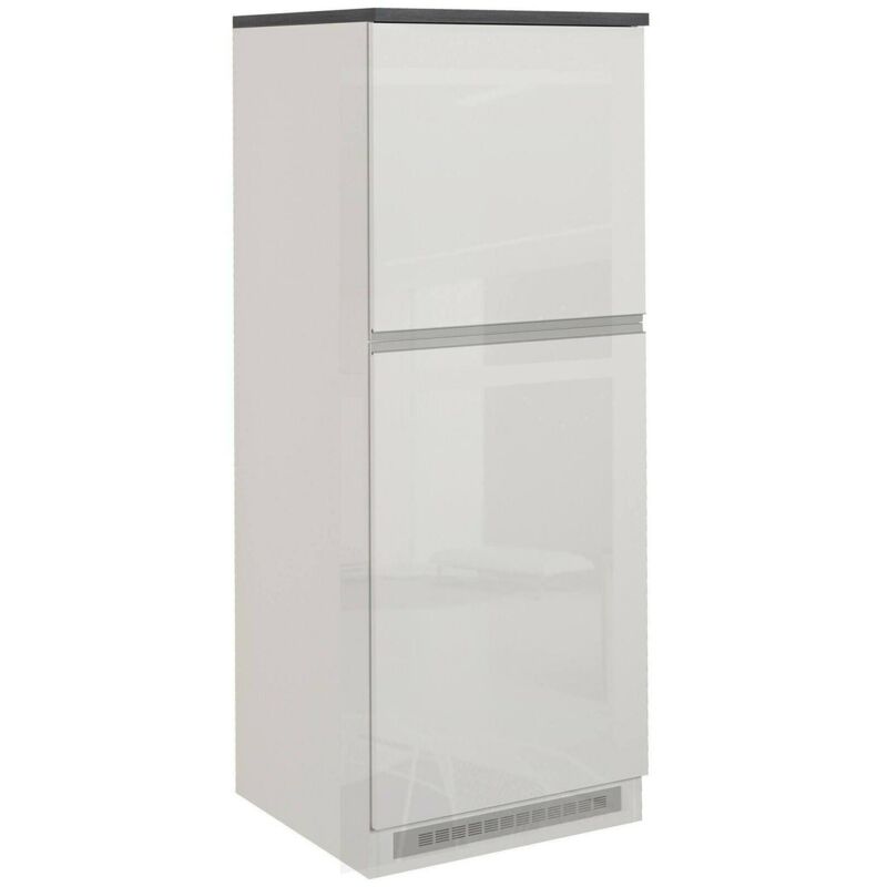 foto del prodotto dispensa da cucina mesarthim, armadio multiuso, mobile per cucinotto, portafrigo multifunzione, 100 made in italy, 60x60h165 cm, bianco lucido e