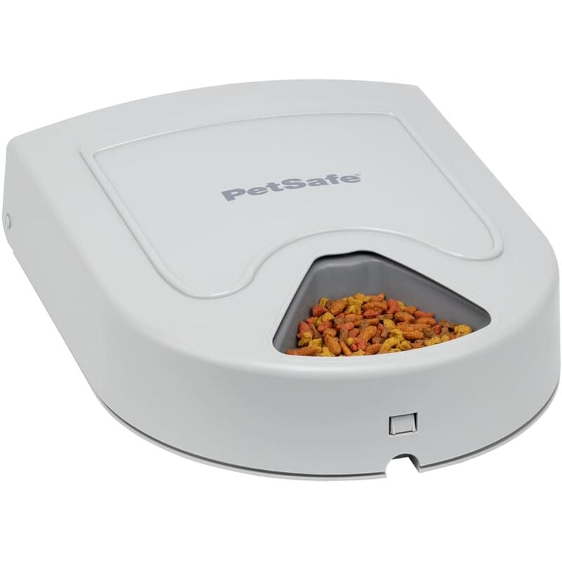 foto del prodotto dispensatore di 5 pasti per animali eatwell con timer grigio petsafe